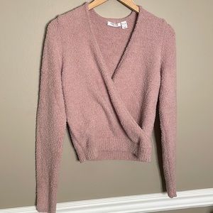 V-neck soft knit sweater